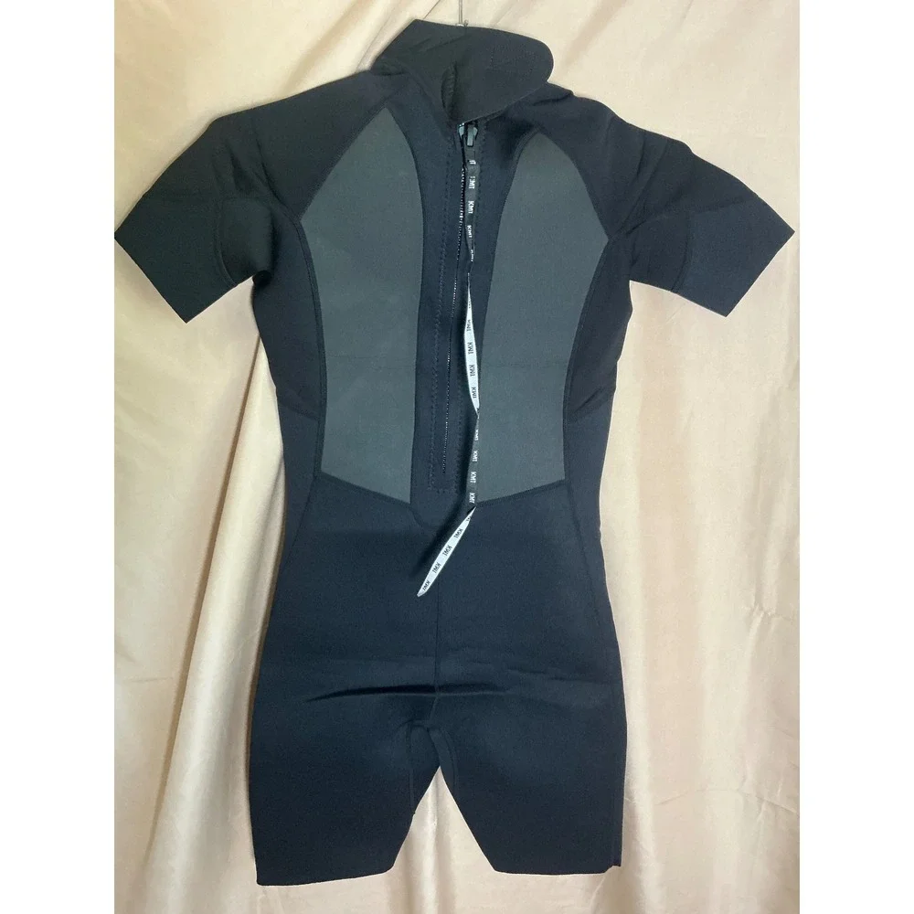 KMT Wetsuit Shorty Mens Medium Tall Black Excellent 2mm Back Zip High-Elasticity